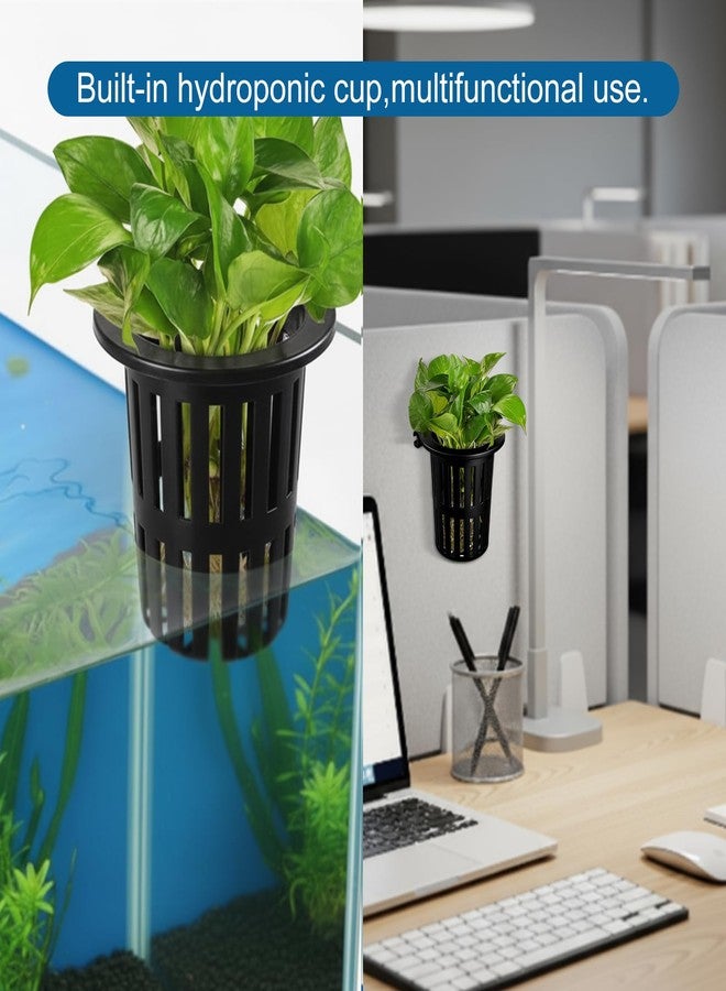 Novabright 2 Pcs Large Aquarium Plant Holder with Hydroponic Cup, 3.37 Inch Sick Hook and Suction Cups for Fish Tank Aquaponic Plant Cultivation and Aquascape Accessories Decorations(Black) - Image 3
